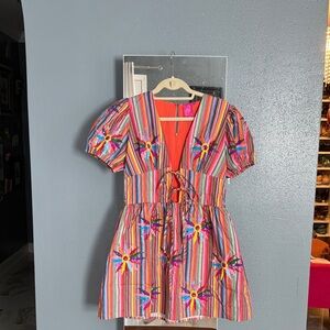 QUEEN OF SPARKLES Multicolor Striped Mini Dress